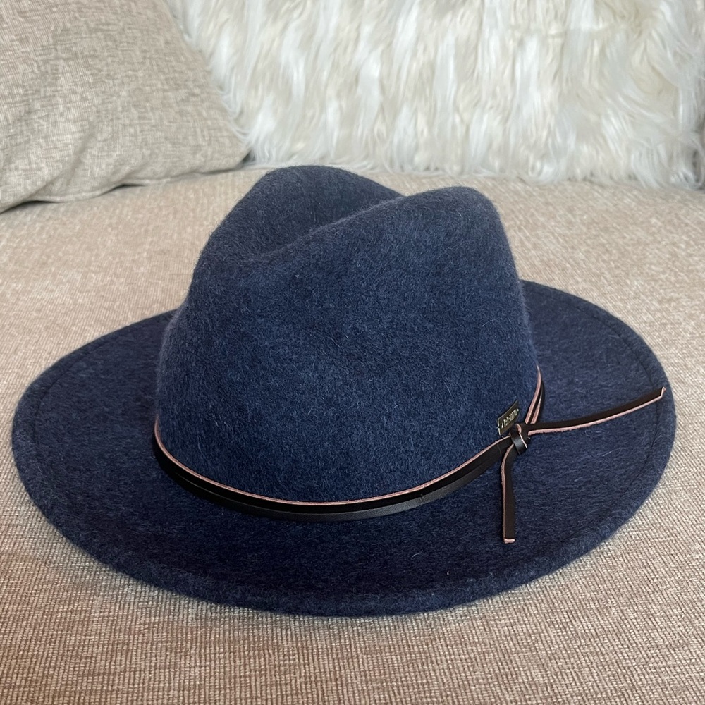 Bruno Capelo Tarik Collection Wool Fedora Hat navy with band medium